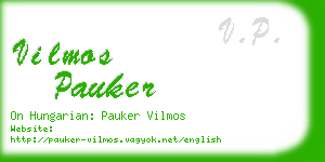 vilmos pauker business card